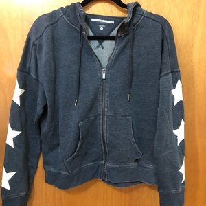 star sleeve sweatshirt